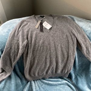 NWT only mine medium Heather grey 2ply cashmere sweater XL